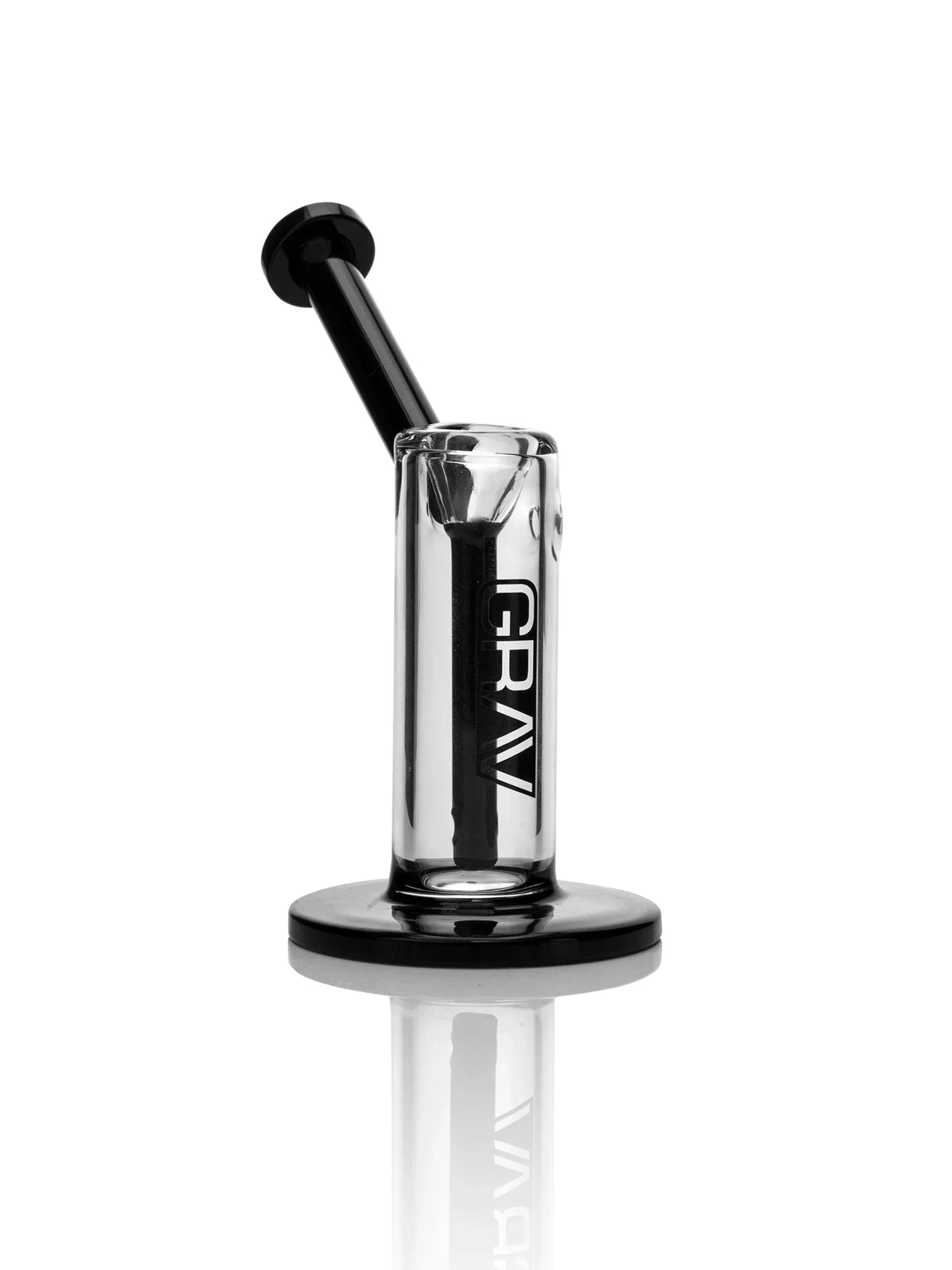 GRAV Small Upright Bubbler 7" | Black Accents | 14mm | Borosilicate Glass - We The People