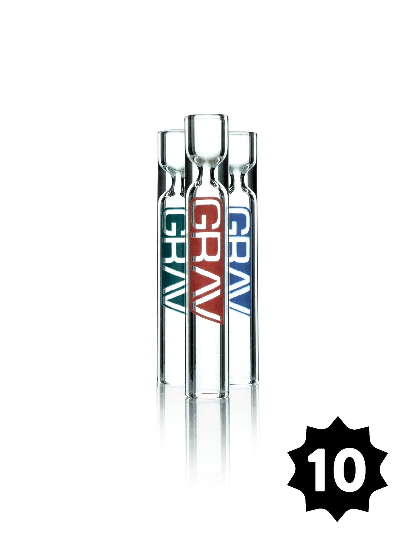 GRAV Clear Taster 12mm - Pack of 10 | One Hitter Pipes - We The People