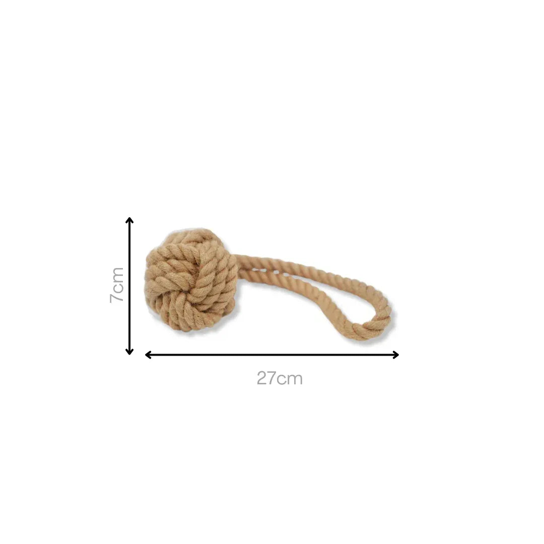 Natural Hemp Tug Rope Ball 11" Dog Toy - We The People
