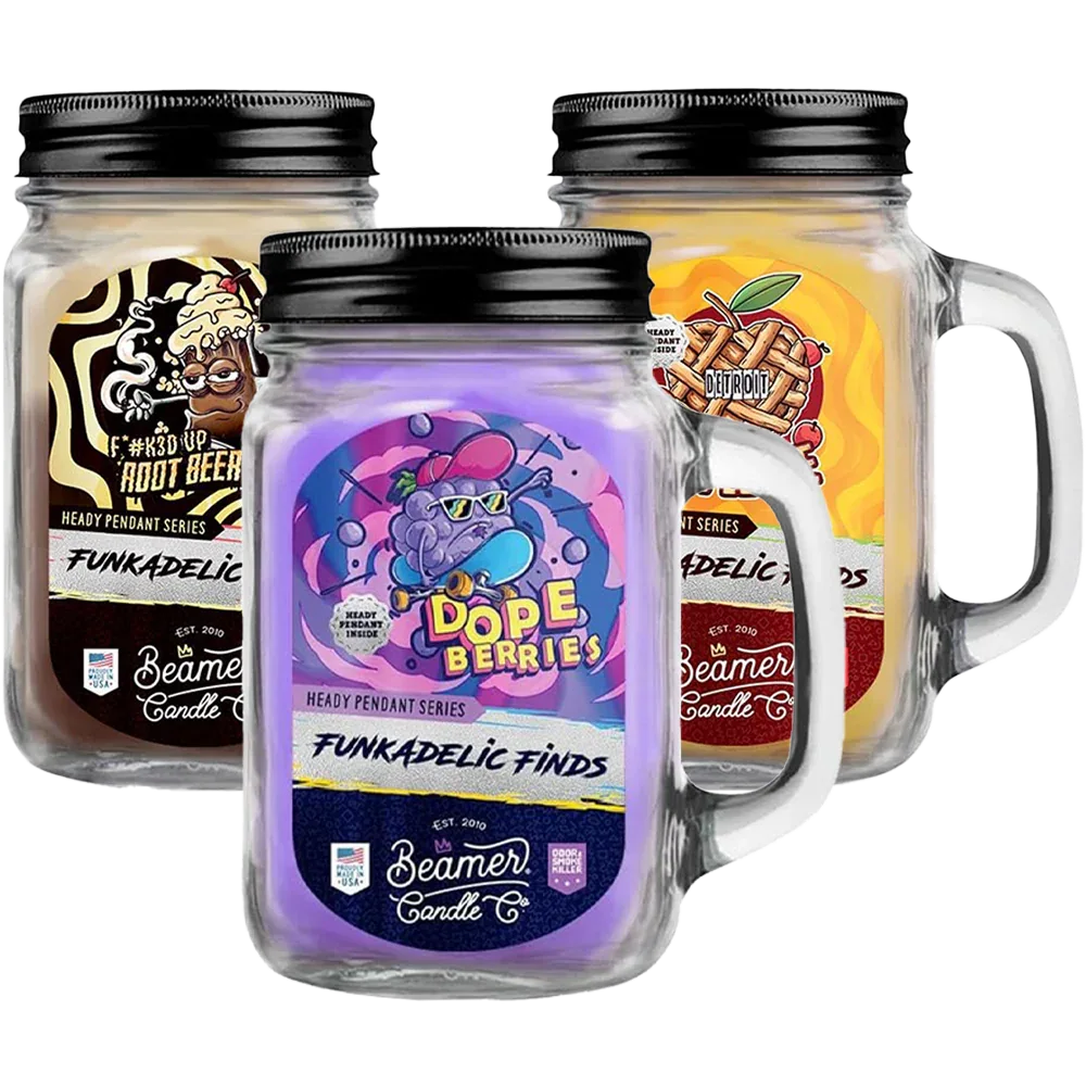 Beamer Candle Co. Funkadelic Finds Hidden Pendant Mason Jar Candle 12oz - We The People