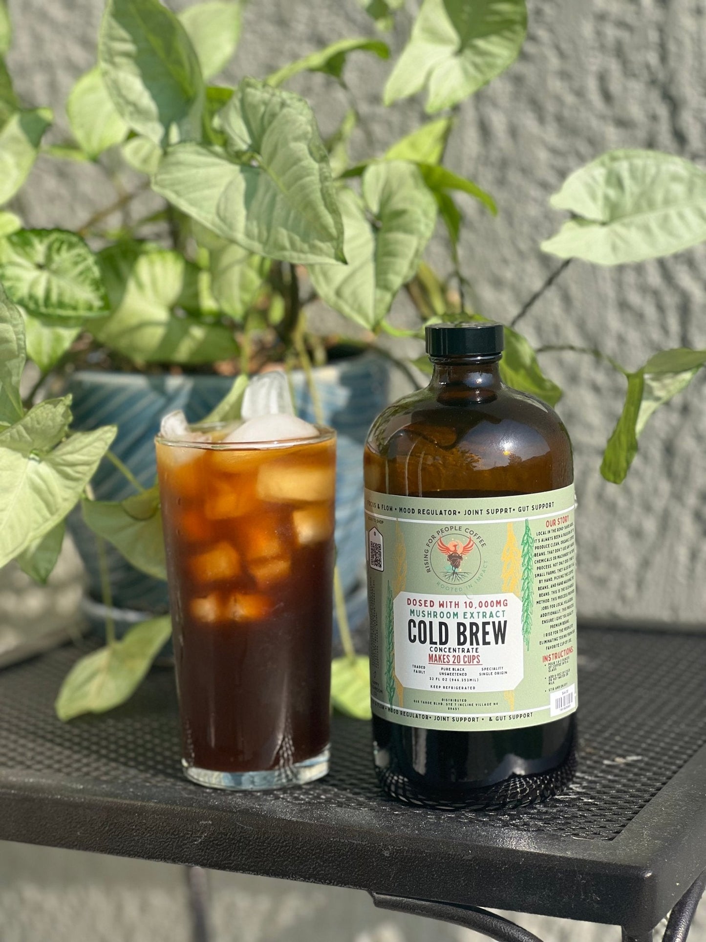Happy Mushroom Cold Brew Concentrate - Organic Functional Coffee