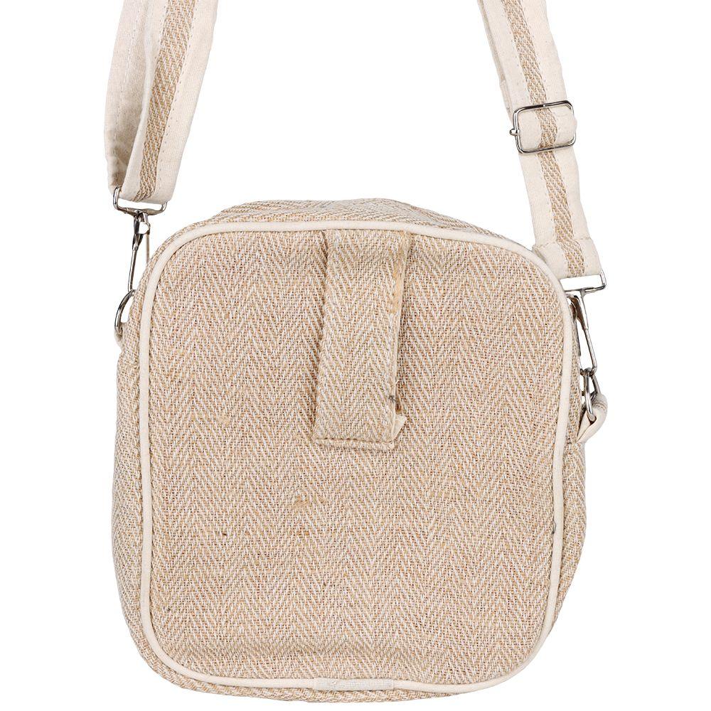 Himalayan Hemp Neutral Shoulder Bag - 8" x 7.5" - We The People