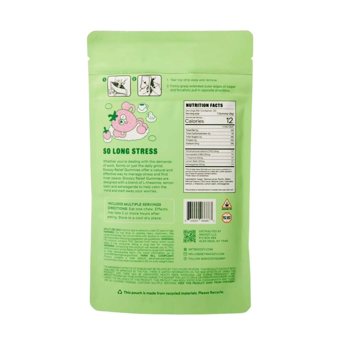 Snoozy Stress-Free Calm Gummies - Natural Relaxation & Sleep Support - We The People