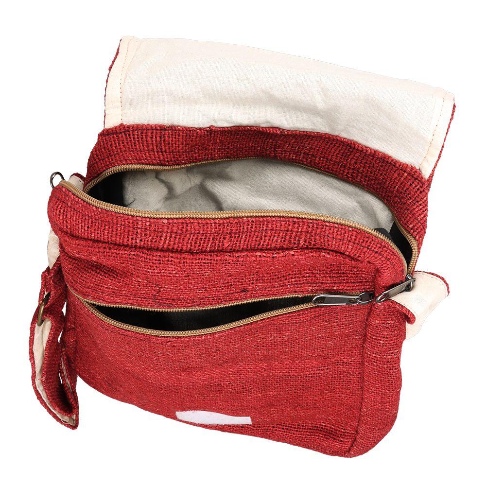Himalayan Hemp Messenger Shoulder Bag 10" x 11" | Eco-Friendly - We The People