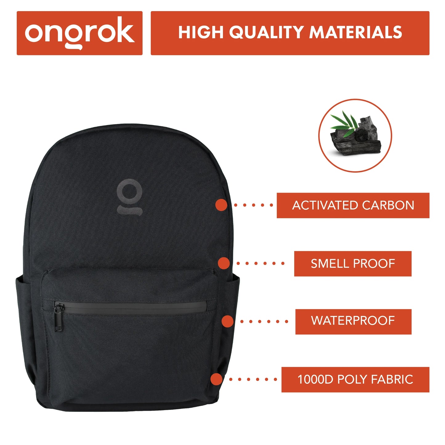 ONGROK Carbon-Lined Backpack | Smell Proof with Combo Lock 16.5x11.5x5.5 - We The People