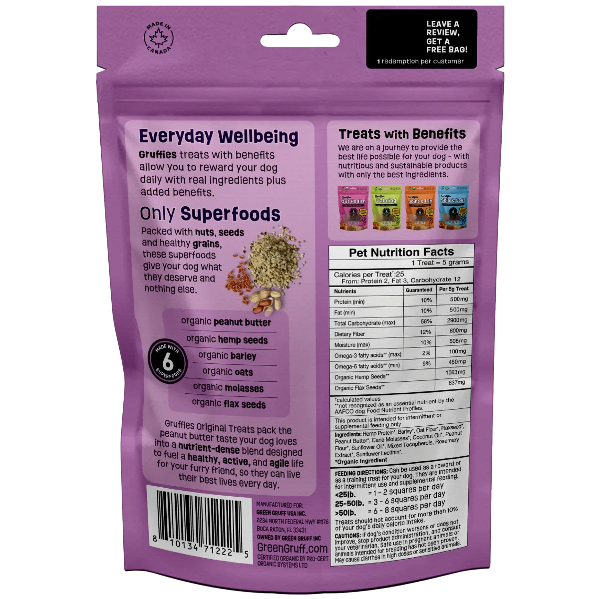 Gruffies Original Dog Treats 6oz Premium Natural - We The People