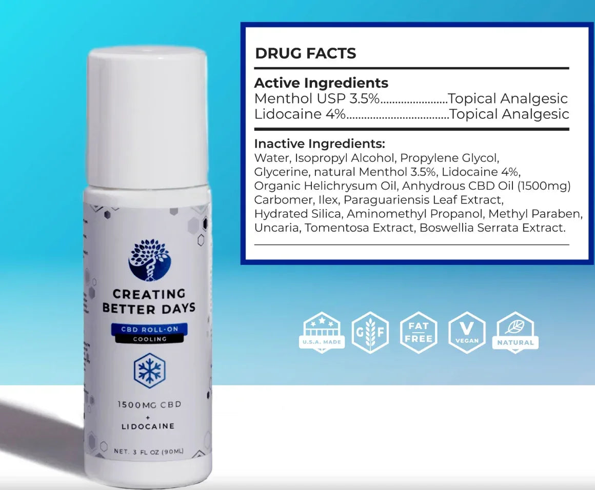 Menthol CBD Roll On with Lidocaine 1500MG - We The People