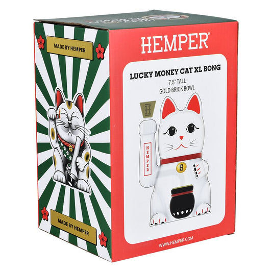 HEMPER Lucky Money Cat Bong | Glass Water Pipe with 14mm Female Joint