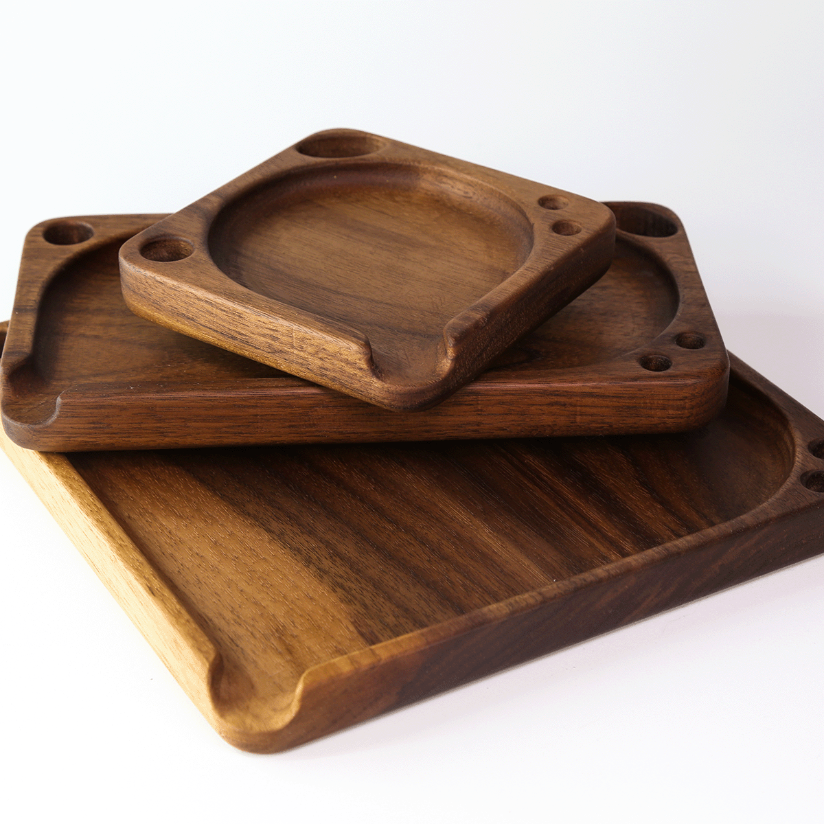 Wooden Rolling Tray - Leaf Design 7x5