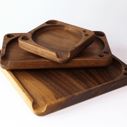 Wooden Rolling Tray - Leaf Design 7x5