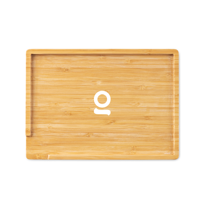 Ongrok Sustainable Small Bamboo Rolling Tray | Natural Wood