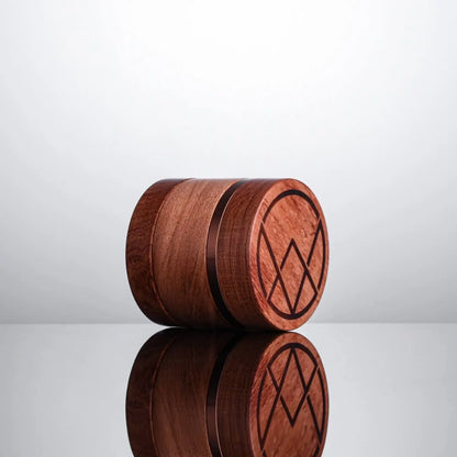 Vitae Glass Rosewood Grinder | 4-Piece Premium | Natural Rosewood & Rosegold | 2.5" - We The People 
