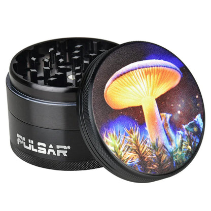 Pulsar Artist Series Grinder - Mystical Mushroom | 4-Piece Metal Grinder | 2.5" - We The People 
