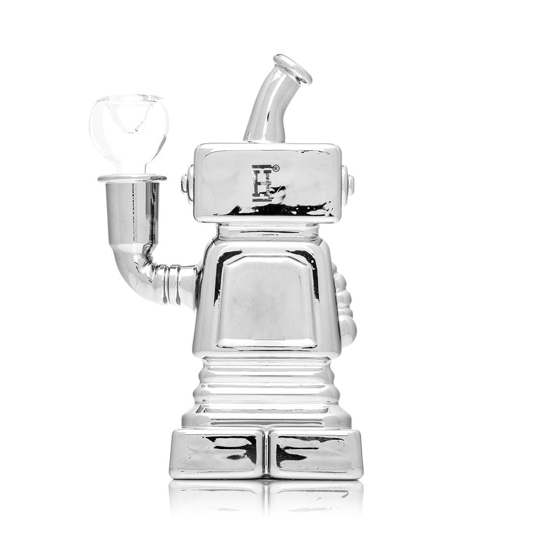 HEMPER Hi-Robot Bong | 5.9" Glass Water Pipe with Retro-Futuristic Design