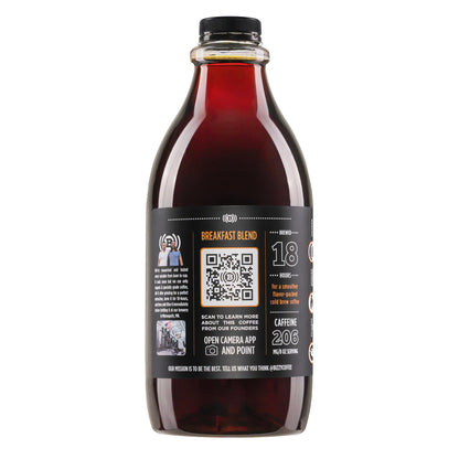 Bizzy Organic Cold Brew Coffee Concentrate Breakfast Blend - Case of 6 (48oz)