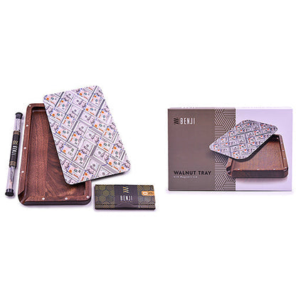 Benji Walnut Rolling Tray Kit with Magnetic Lid | USD Design