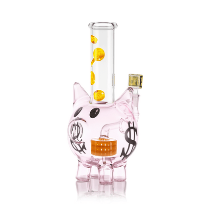 HEMPER Piggy Bank XL Bong | 9.5" Glass Water Pipe | Novelty Savings Design