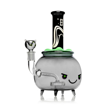 HEMPER Cauldron XL Bong | 9" Glass Water Pipe with Witchy Halloween Edition
