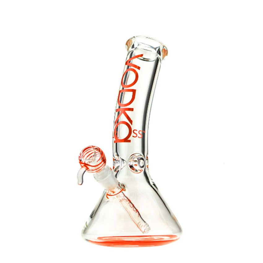 12" Vodka Glass Bent Neck Water Pipe 9mm - Various Colors - (1 Count)-3