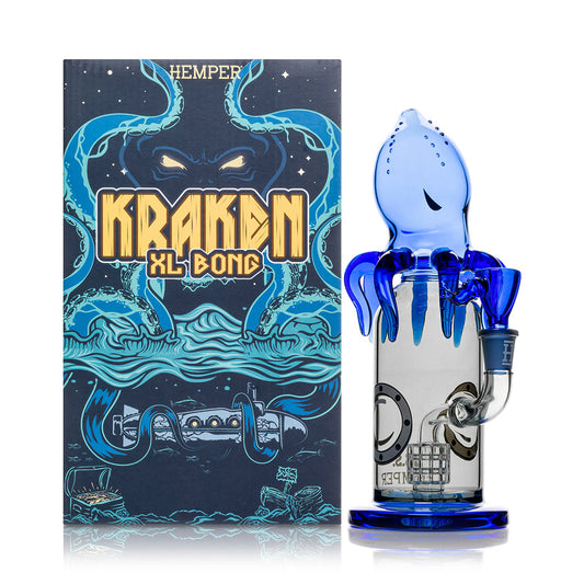 HEMPER Kraken XL Bong | 9.5" Glass Water Pipe with Octopus Design
