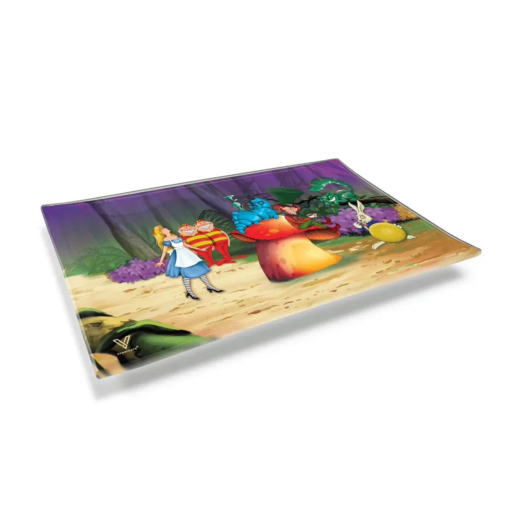 Alice Mushroom Glass Rolling Tray | Psychedelic Design - We The People 