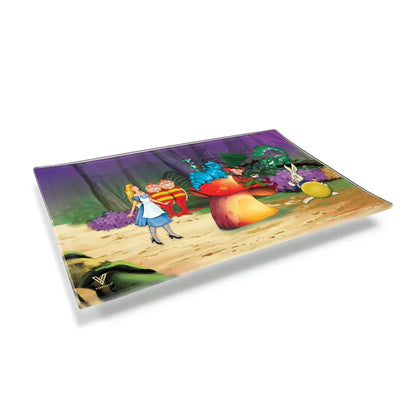 Alice Mushroom Glass Rolling Tray | Psychedelic Design - We The People 