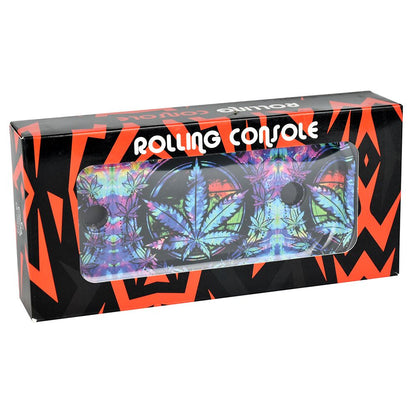 Elevated Metal Rolling Tray & Cone Loader Kit - Tie Dye Leaf
