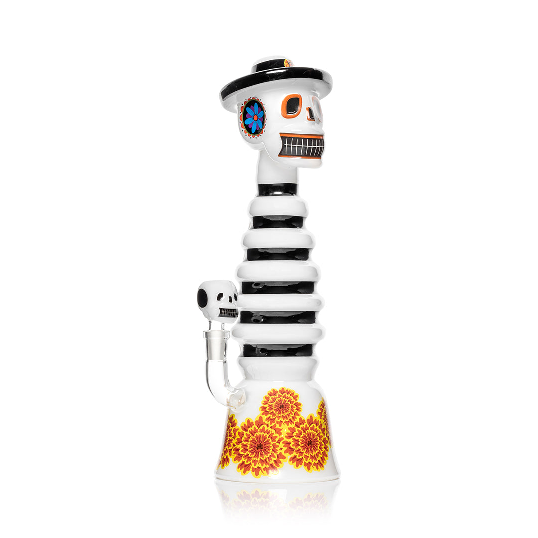 HEMPER Dia De Los Muertos XL Bong | 13.2" Sugar Skull Glass Water Pipe