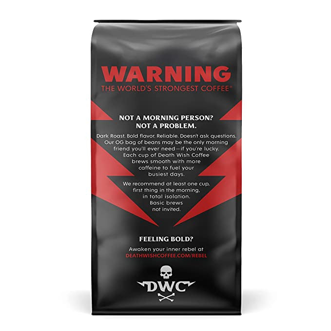 Death Wish Ground Coffee - Case of 6 (16oz Bags)