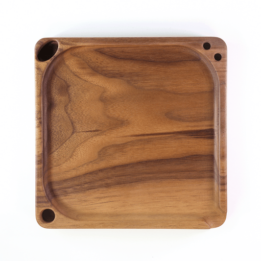 Wooden Rolling Tray - Leaf Design 7x5
