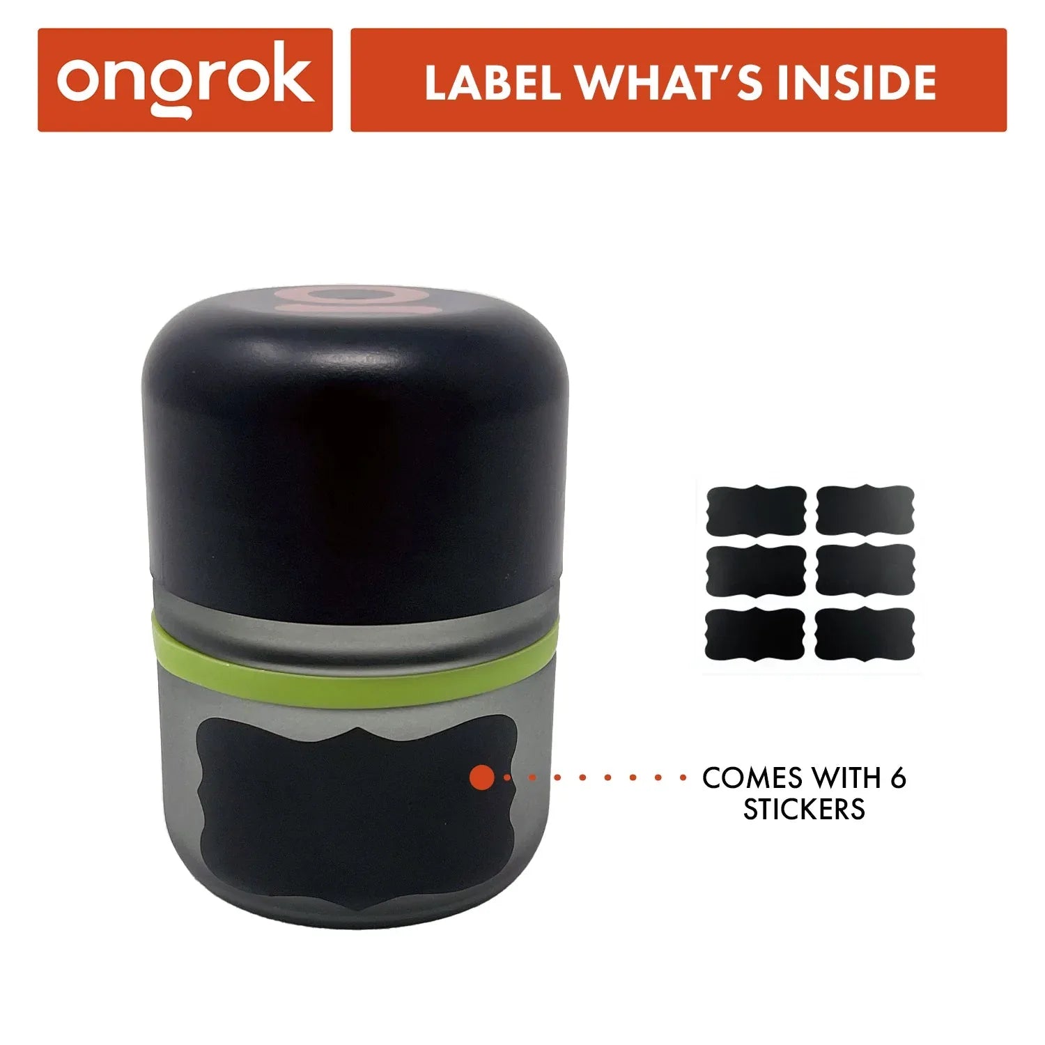Ongrok 80ml Child Resistant Jar 6 Pack - Airtight Glass Storage - We The People 