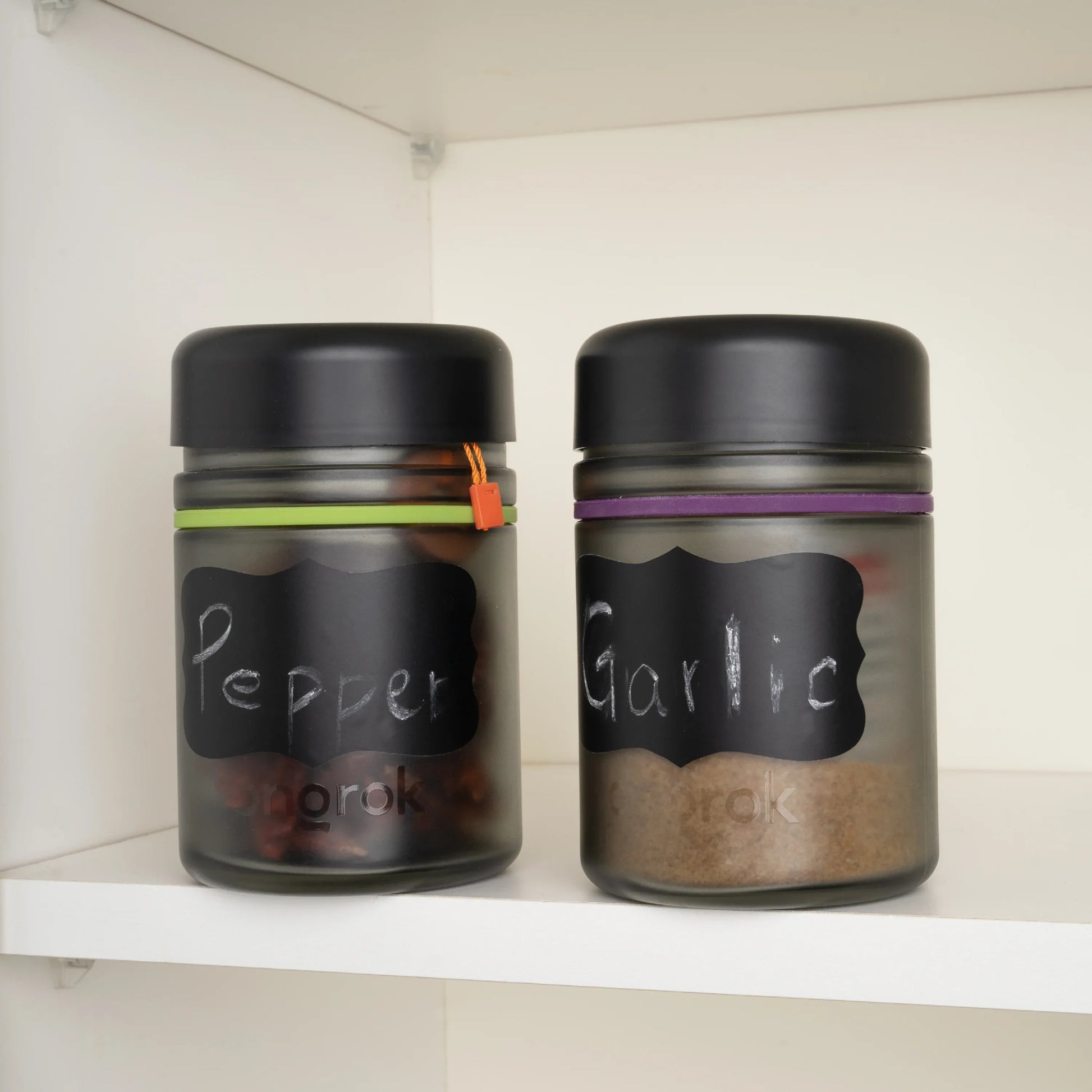 Ongrok 500ml Child Resistant Jars 2 Pack - Airtight Glass Storage - We The People 