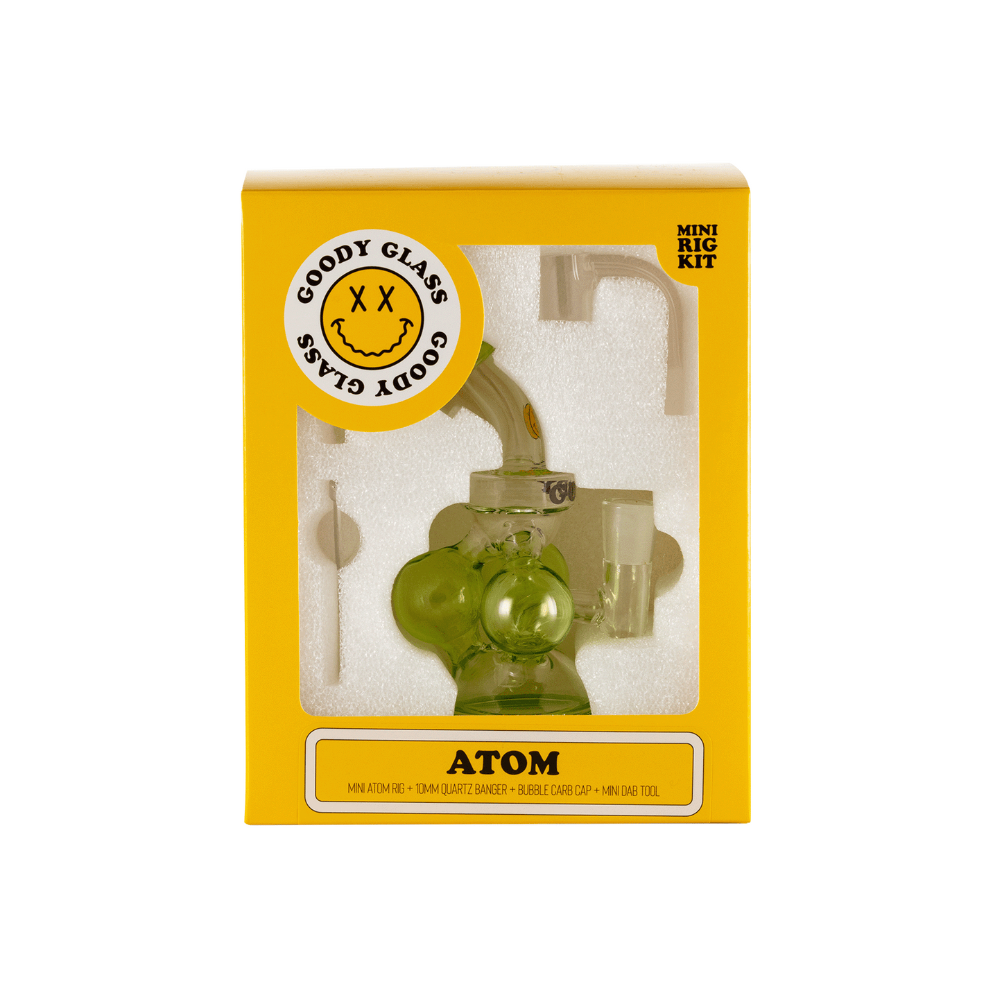 Goody Glass Atom Mini Dab Rig | 4-Piece Kit