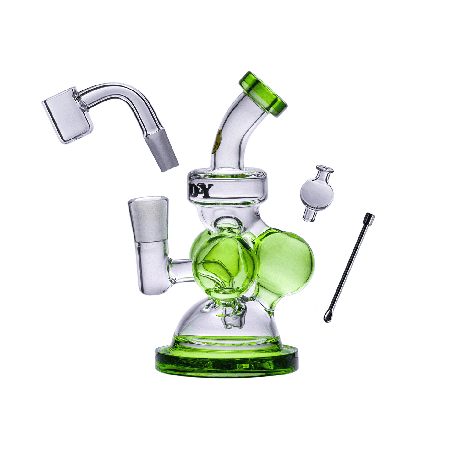 Goody Glass Atom Mini Dab Rig | 4-Piece Kit