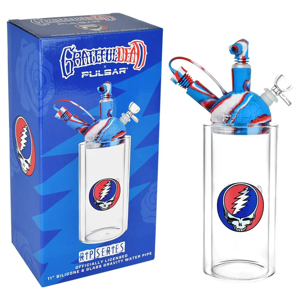 Grateful Dead x Pulsar Silicone & Glass Gravity Water Pipe | 11" Hybrid Design - We The People 