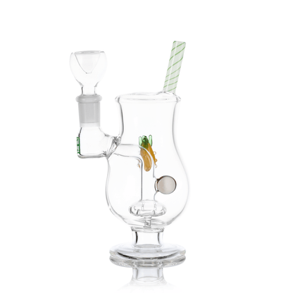 HEMPER Pina Colada Bong | 6" Glass Water Pipe with Tropical Design