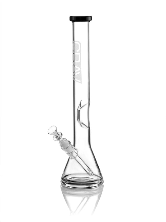GRAV Large Black Accent Beaker Base Water Pipe | 16" | 14mm | Ice Catcher - We The People 