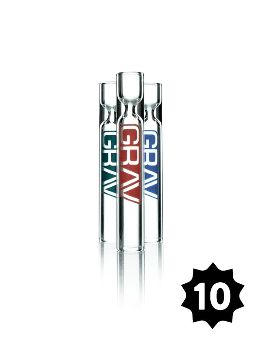 GRAV Clear Taster 12mm - Pack of 10 | One Hitter Pipes - We The People 