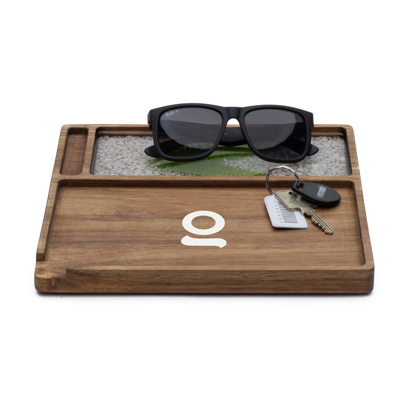 Ongrok Premium Acacia Wood Rolling Tray | Natural 9.5" x 9.5"