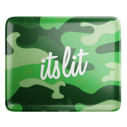 HEMPER It's Lit Rolling Tray | Light Green Camo Design