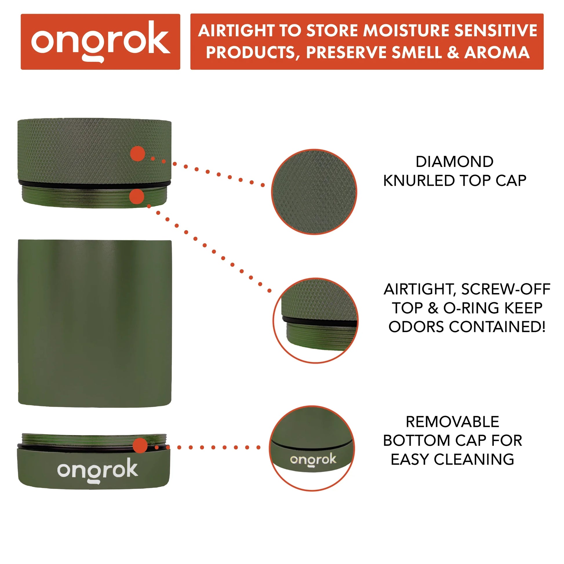 Ongrok Aluminum Metal Storage Jar - Airtight Container - We The People 