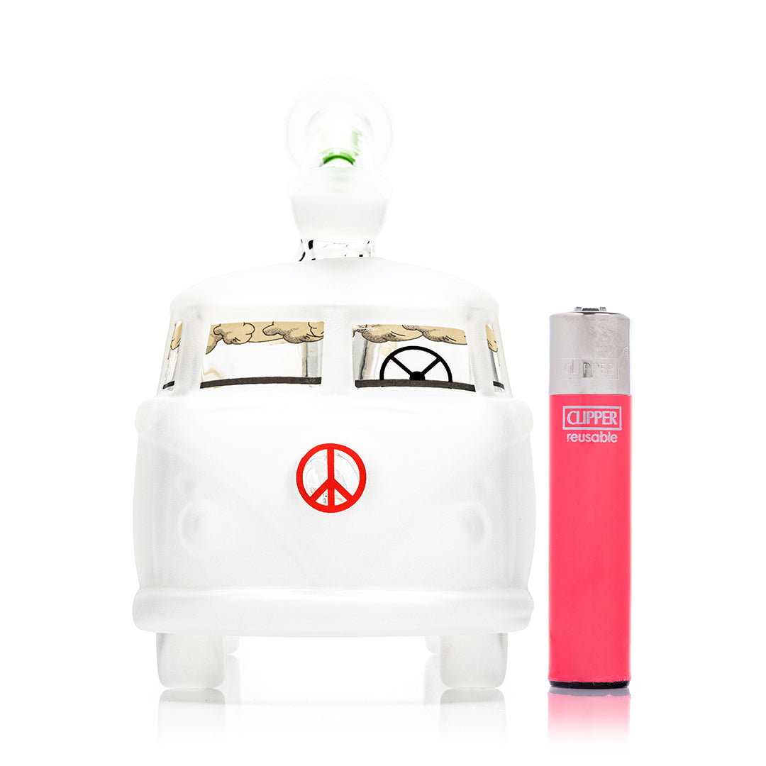 HEMPER Groovy Van XL Bong | 8" Glass Water Pipe with Retro Van Design