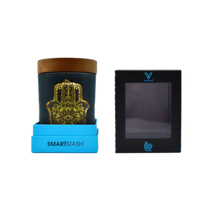 Hamsa Yellow SoleStash | Humidity Controlled Stash Jar with Grinder - We The People 