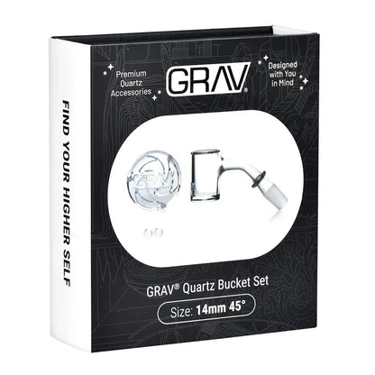 GRAV Seamless Flat Top Quartz Banger Set | 4pc Kit | 14mm Male | Carb Cap & Terp Beads - We The People 