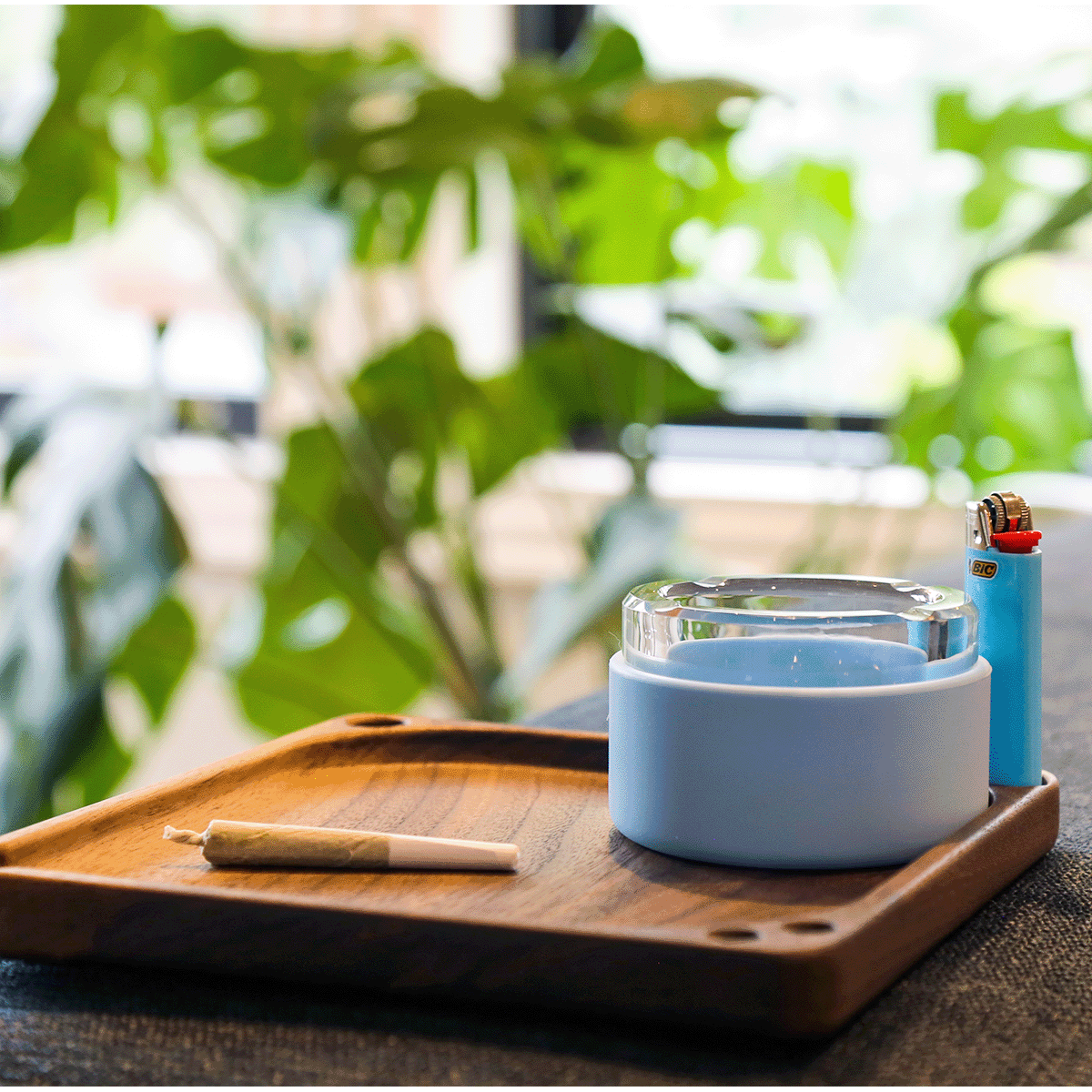 Wooden Rolling Tray - Leaf Design 7x5