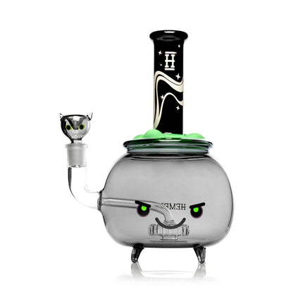 HEMPER Cauldron XL Bong | 9" Glass Water Pipe with Witchy Halloween Edition