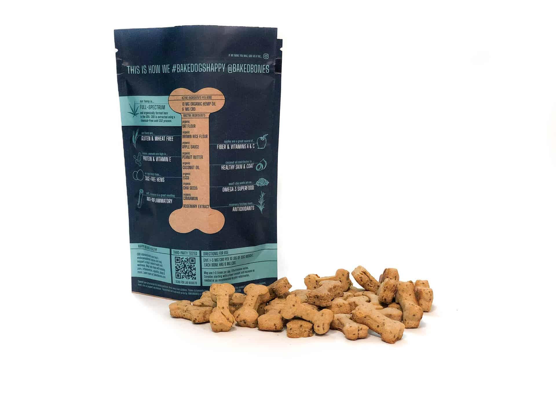 Baked Bones CBD Dog Treats 180mg Peanut Butter Apple - We The People 