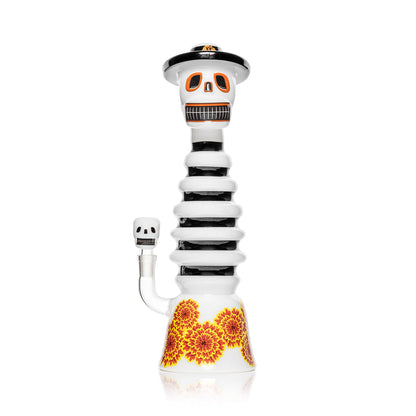 HEMPER Dia De Los Muertos XL Bong | 13.2" Sugar Skull Glass Water Pipe