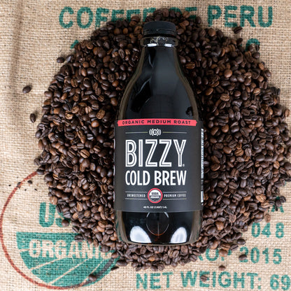Bizzy Organic Cold Brew Coffee Concentrate Medium Roast - Case of 6 (48oz)