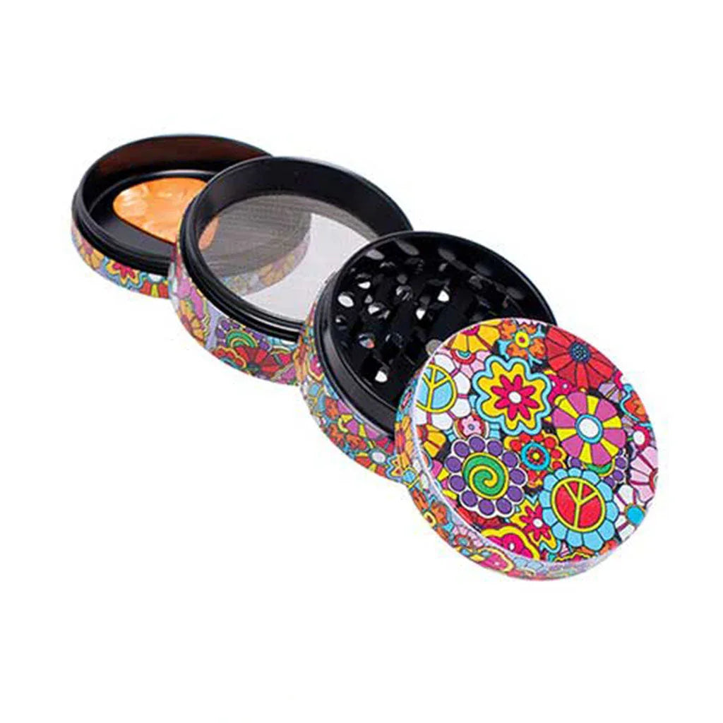 Hippie Love 4 Piece | Retro Peace & Love Novelty Grinder - We The People 